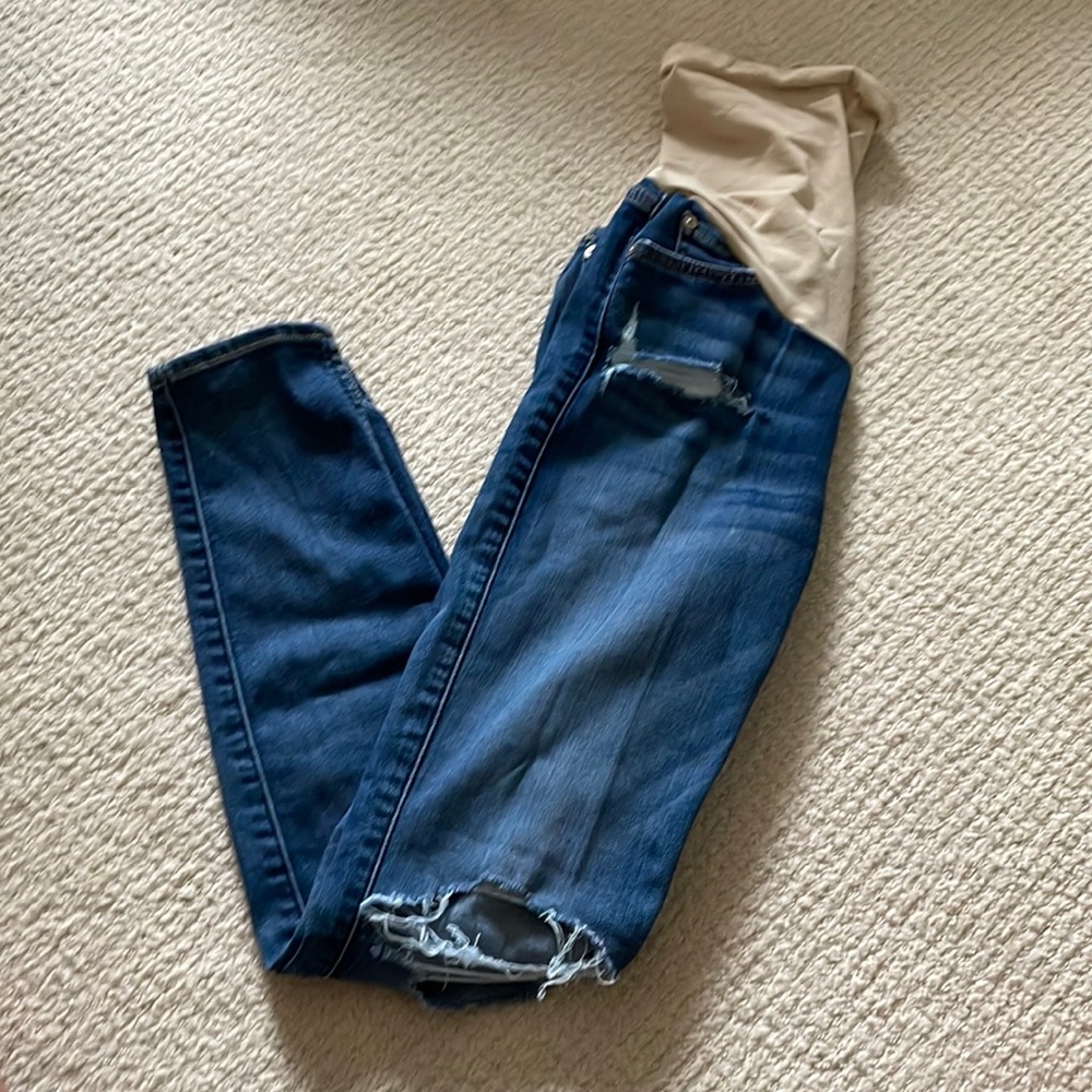 7 for All Mankind Distressed Maternity Jeans size 25